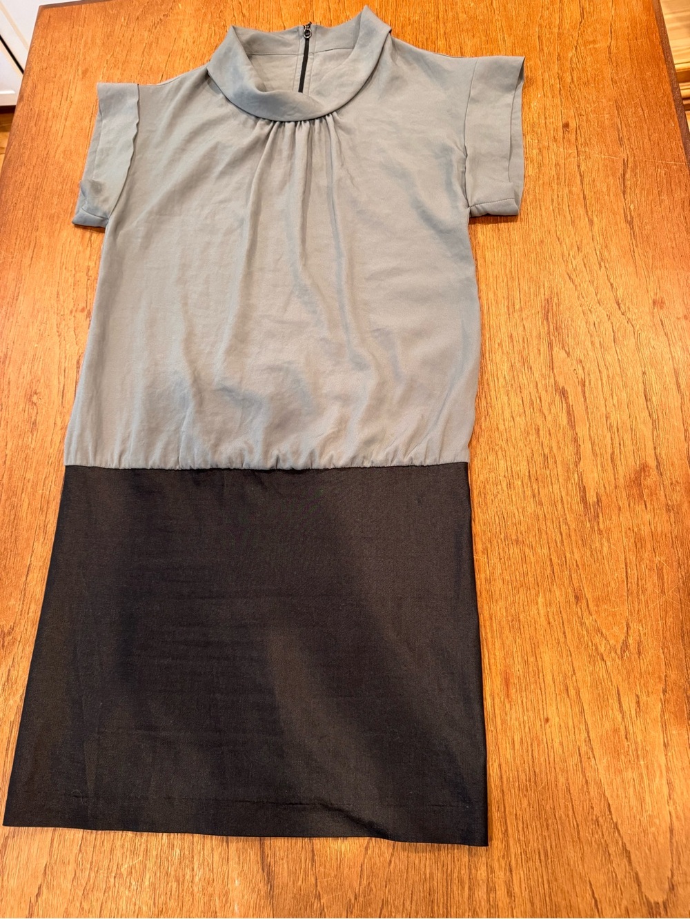 Cop.Copine Grey & Black Trompe L’Oeil Mini Dress Size 36 (XS-S)